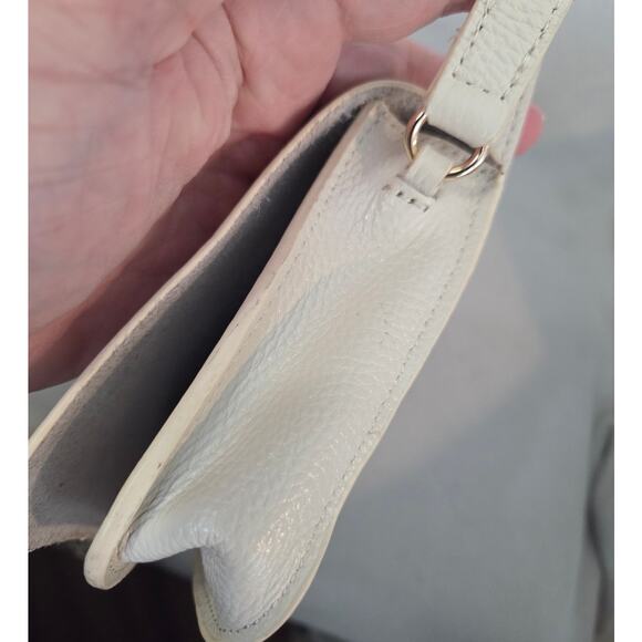 BTB Los Angeles White Suede Leather Crossbody PURSE Y2K Small - Picture 10 of 11